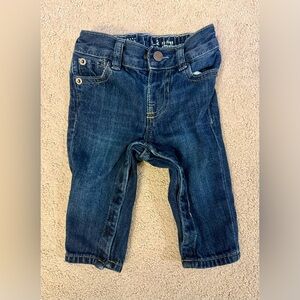 Baby Gap Dark Wash Jeans 6–12 Months Snap Leg